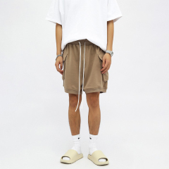 Summer new hip-hop shorts extended drawstring large pocket shorts for men