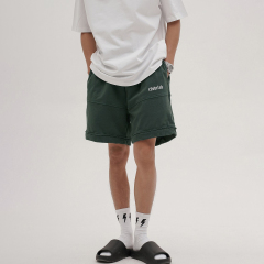 Summer new heavyweight washed and distressed loose sports casual shorts for men