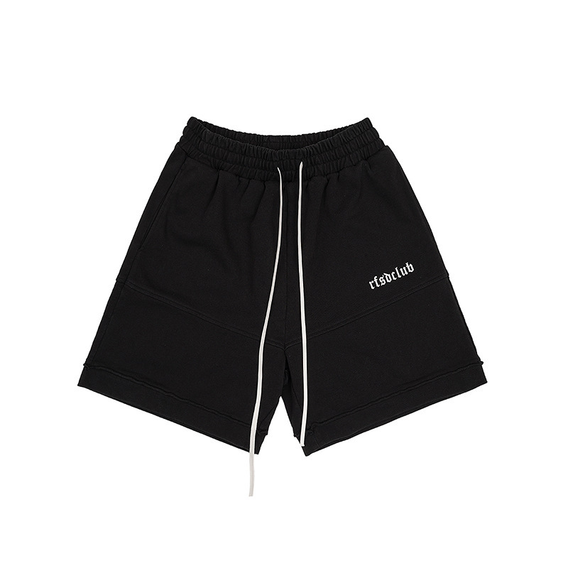 Summer new heavyweight washed and distressed loose sports casual shorts for men