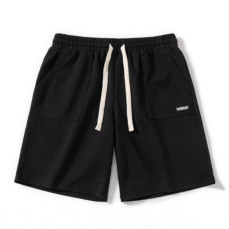 Summer solid color street loose wide-leg casual sports shorts