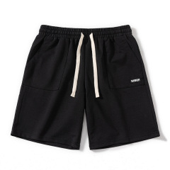 Summer solid color street loose wide-leg casual sports shorts