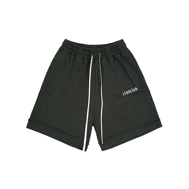 Summer new heavyweight washed and distressed loose sports casual shorts for men