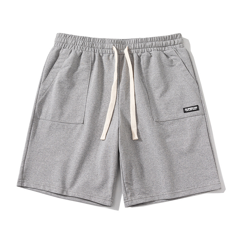 Summer solid color street loose wide-leg casual sports shorts