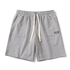 Summer solid color street loose wide-leg casual sports shorts