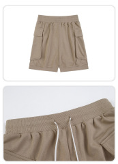 Summer new hip-hop shorts extended drawstring large pocket shorts for men