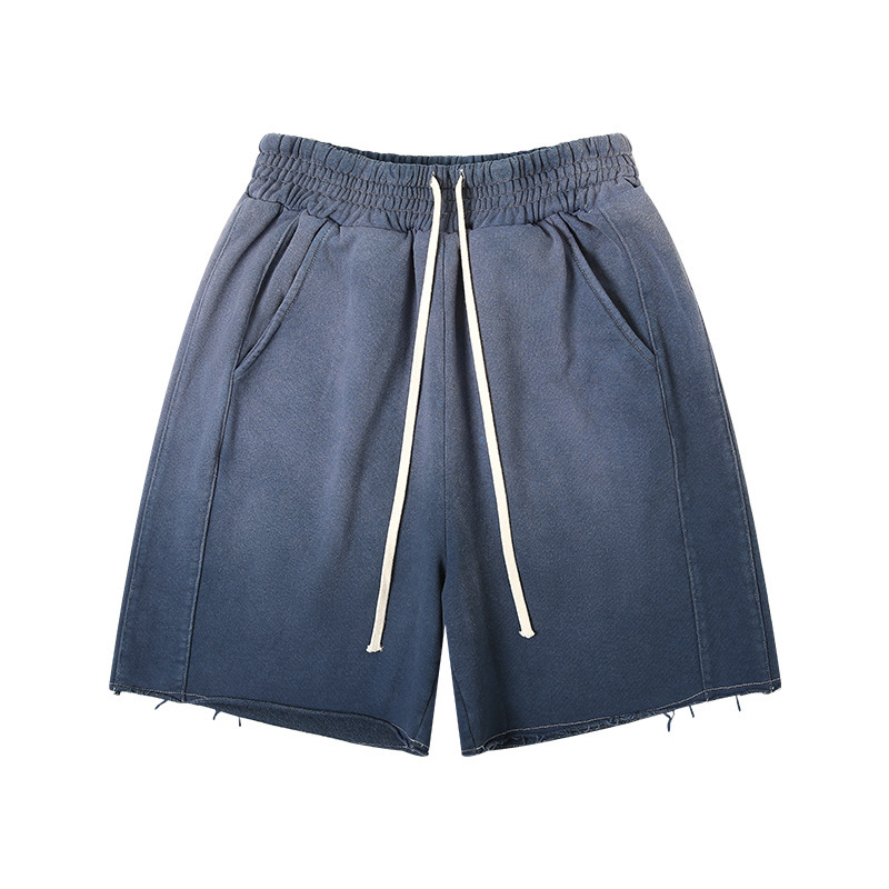 Summer new loose casual high street 400g heavyweight batik shorts for men