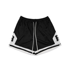 Summer heavyweight 400g mesh embroidered street loose shorts for men