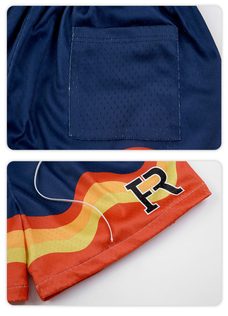 Summer new hip-hop flame print casual men's basketball pants