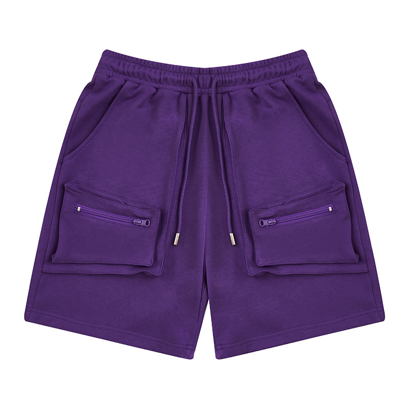 Spring and summer heavyweight basic work shorts street loose large pocket trousers