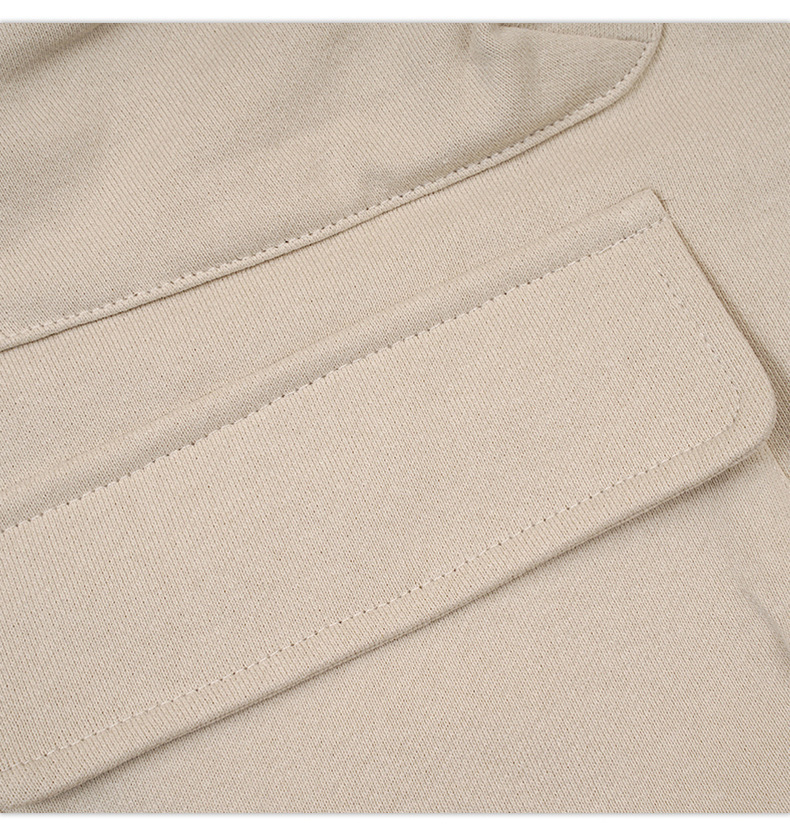 Summer new multi-pocket 400g heavyweight loose overalls shorts for men