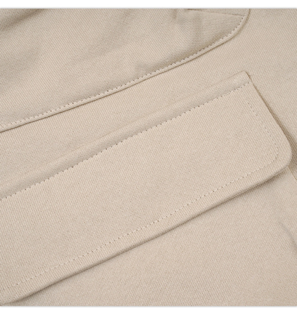 Summer new multi-pocket 400g heavyweight loose overalls shorts for men