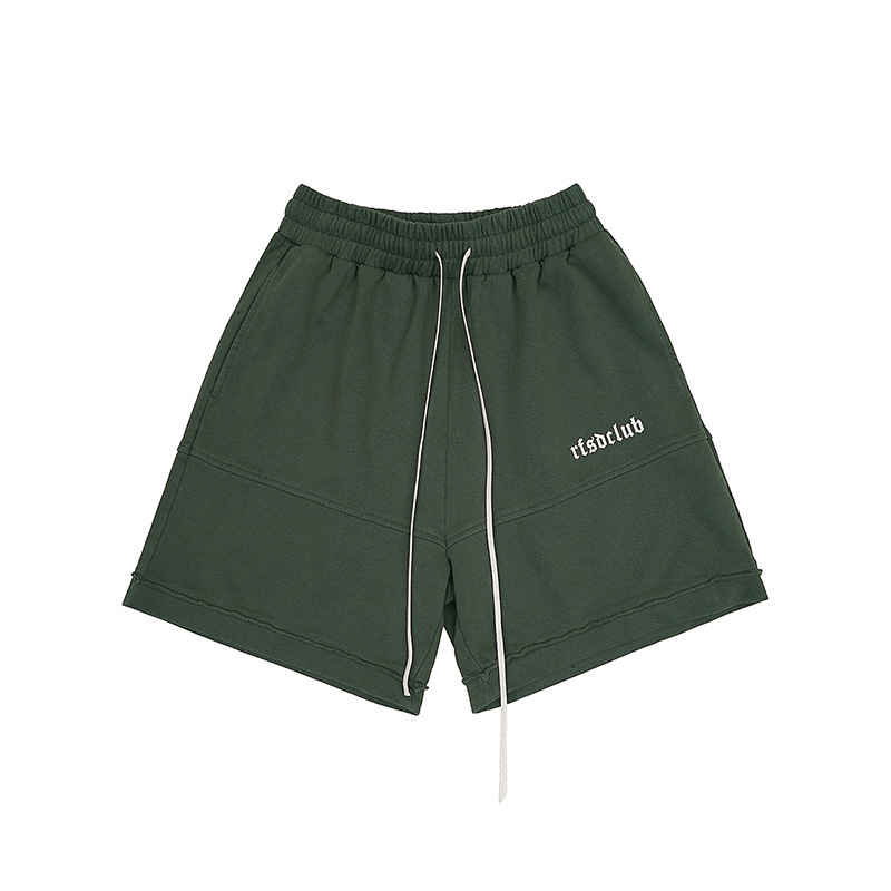Summer new heavyweight washed and distressed loose sports casual shorts for men