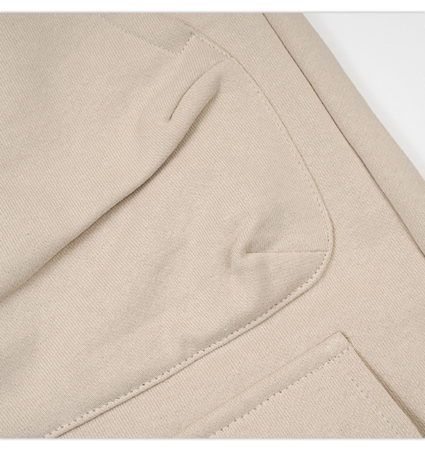 Summer new multi-pocket 400g heavyweight loose overalls shorts for men