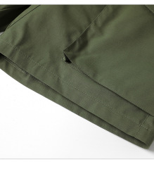 Summer new thin pocket solid color cargo shorts loose quarter pants for men