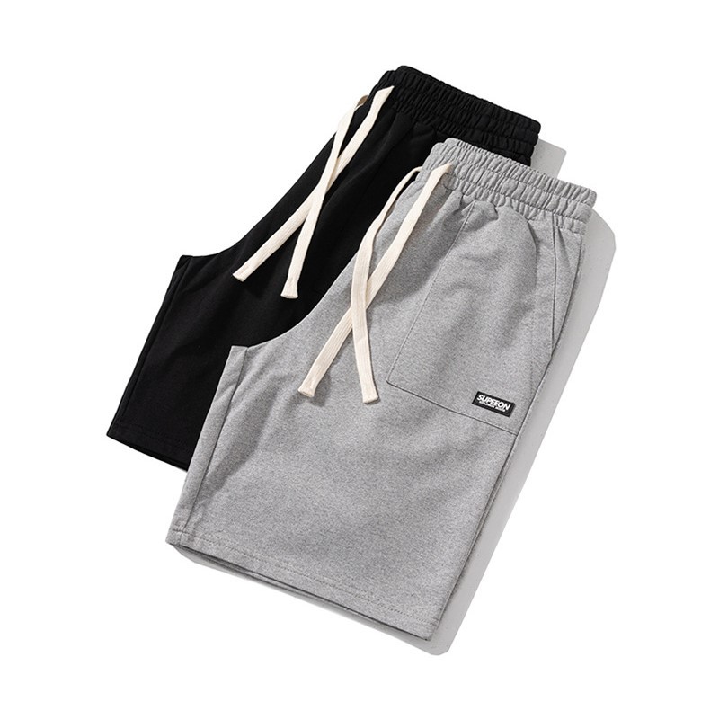 Summer solid color street loose wide-leg casual sports shorts