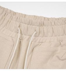 Summer new multi-pocket 400g heavyweight loose overalls shorts for men