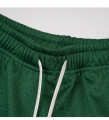 Summer heavyweight 400g mesh embroidered street loose shorts for men