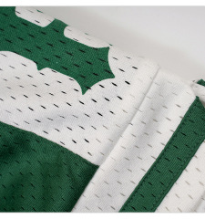 Summer heavyweight 400g mesh embroidered street loose shorts for men