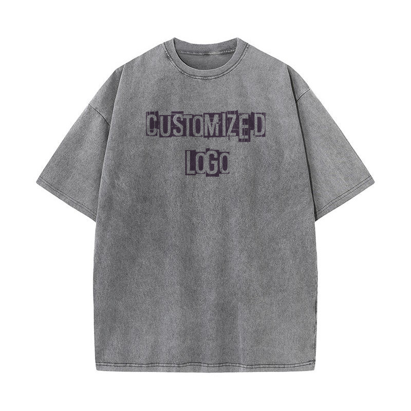 Heavyweight Blank 100% Cotton Streetwear Custom Acid Wash Oversize 250 G Vintage Acid Wash Tshirt Men