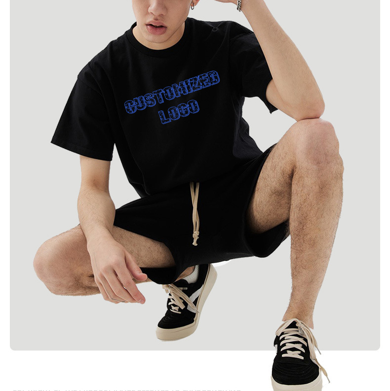 High Quality Custom Logo 100% Cotton T Shirt For Men Blank Heavy Weight 230gsm Oversized Tshirt Printing Men's T-shirts