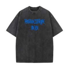Heavyweight Blank 100% Cotton Streetwear Custom Acid Wash Oversize 250 G Vintage Acid Wash Tshirt Men