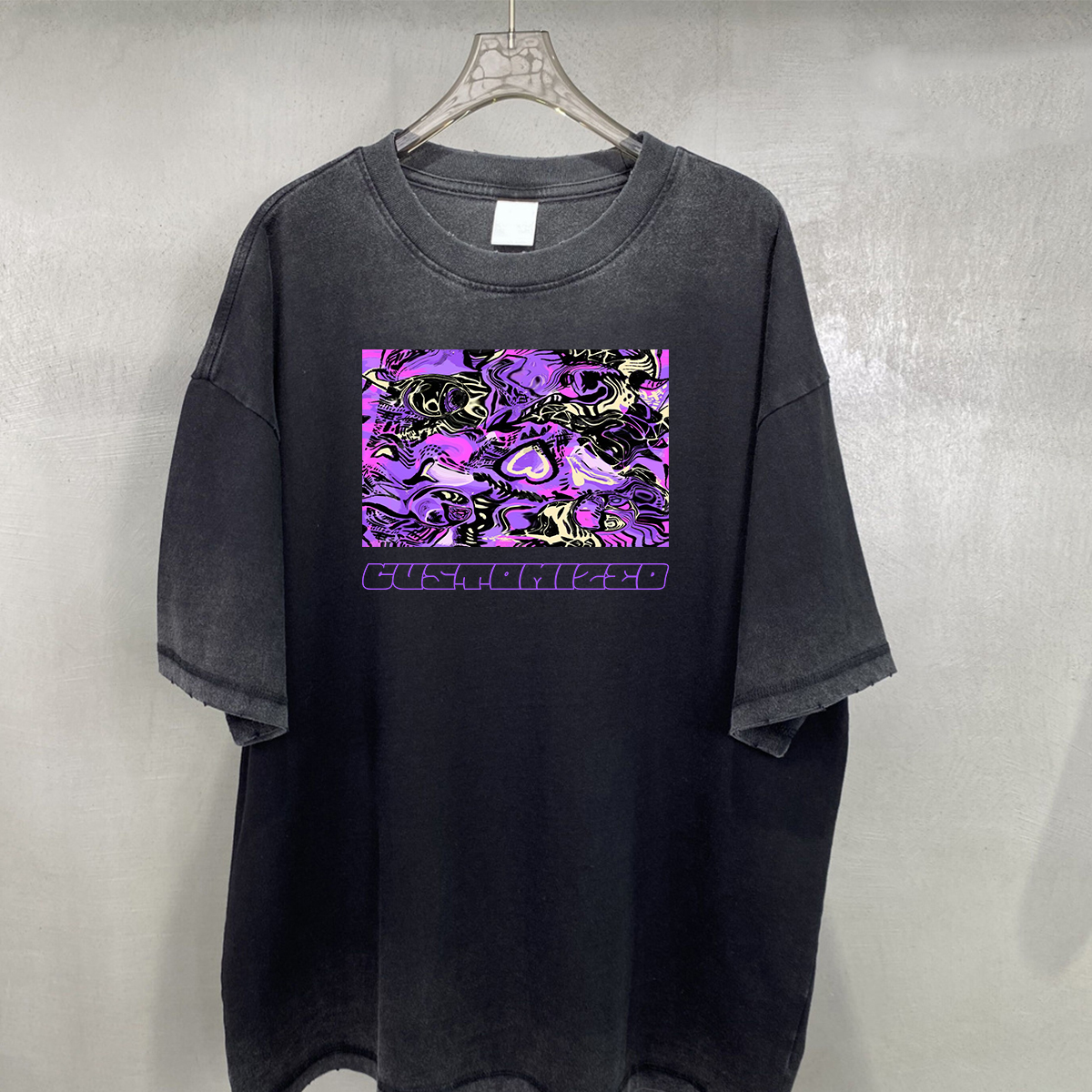 Acid Washed Heavyweight Trendy Street T-Shirt