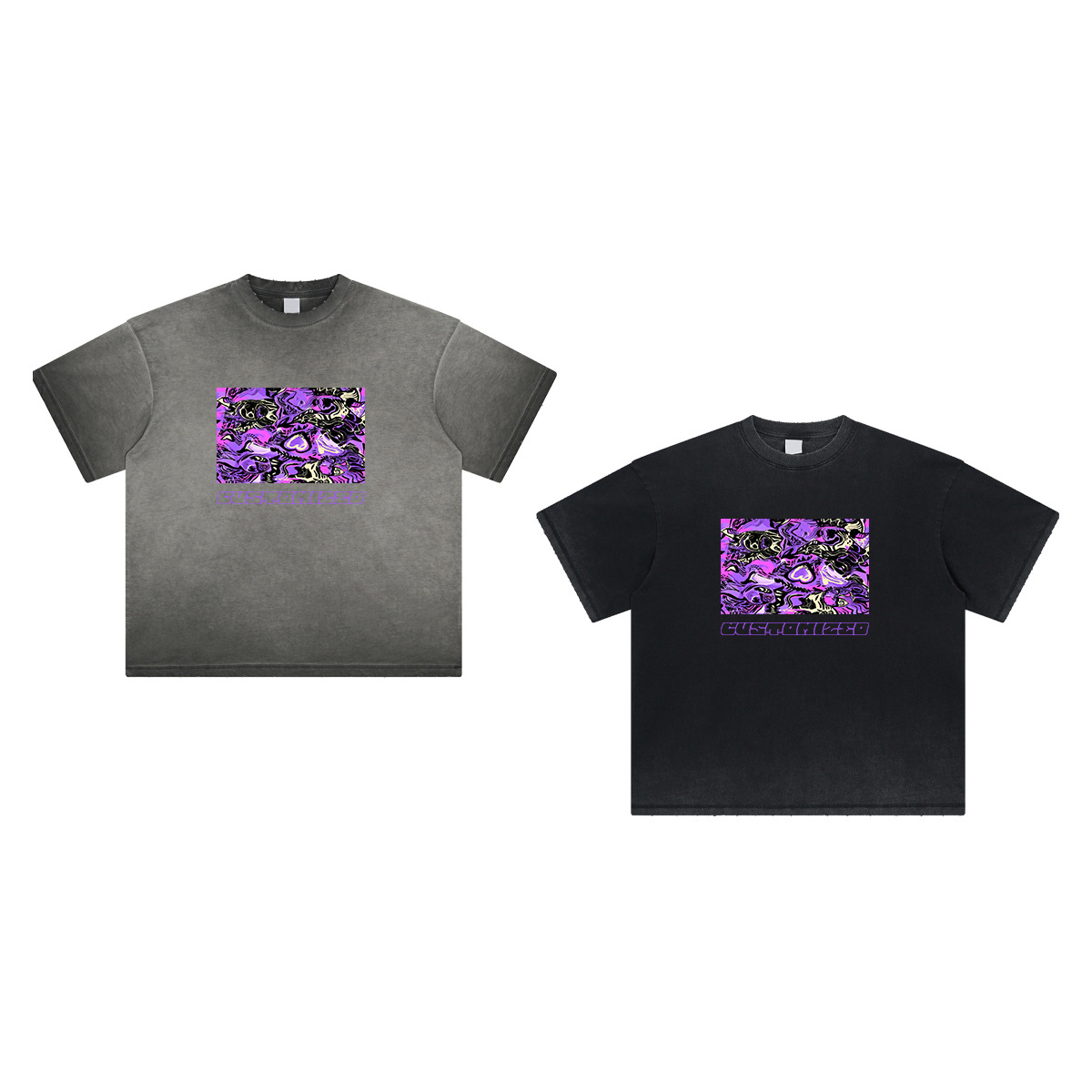 Acid Washed Heavyweight Trendy Street T-Shirt