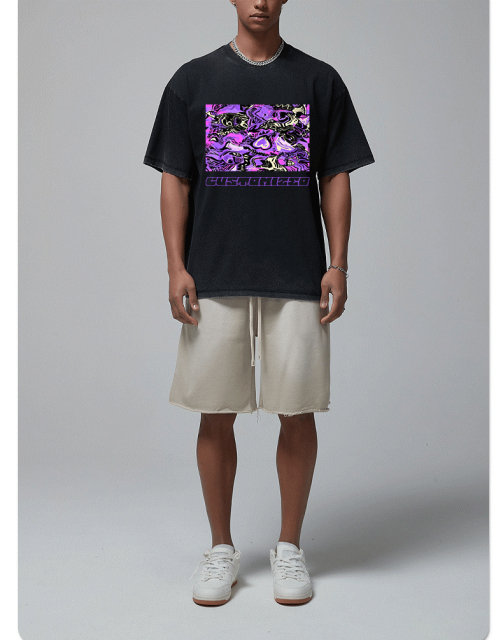 Acid Washed Heavyweight Trendy Street T-Shirt