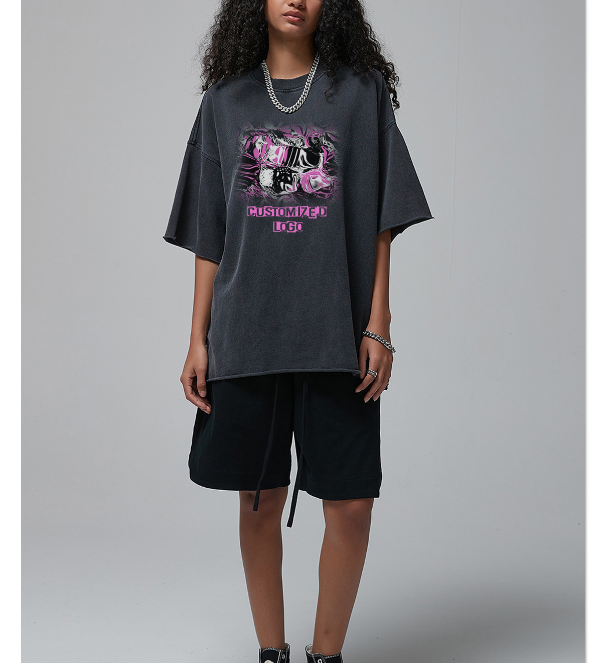 Acid Washed Heavyweight Trendy Street T-Shirt