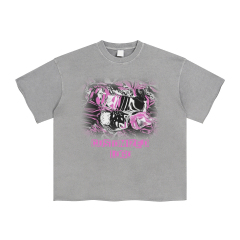 Acid Washed Heavyweight Trendy Street T-Shirt