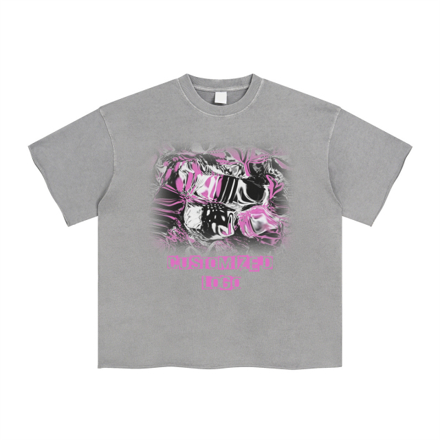 Acid Washed Heavyweight Trendy Street T-Shirt