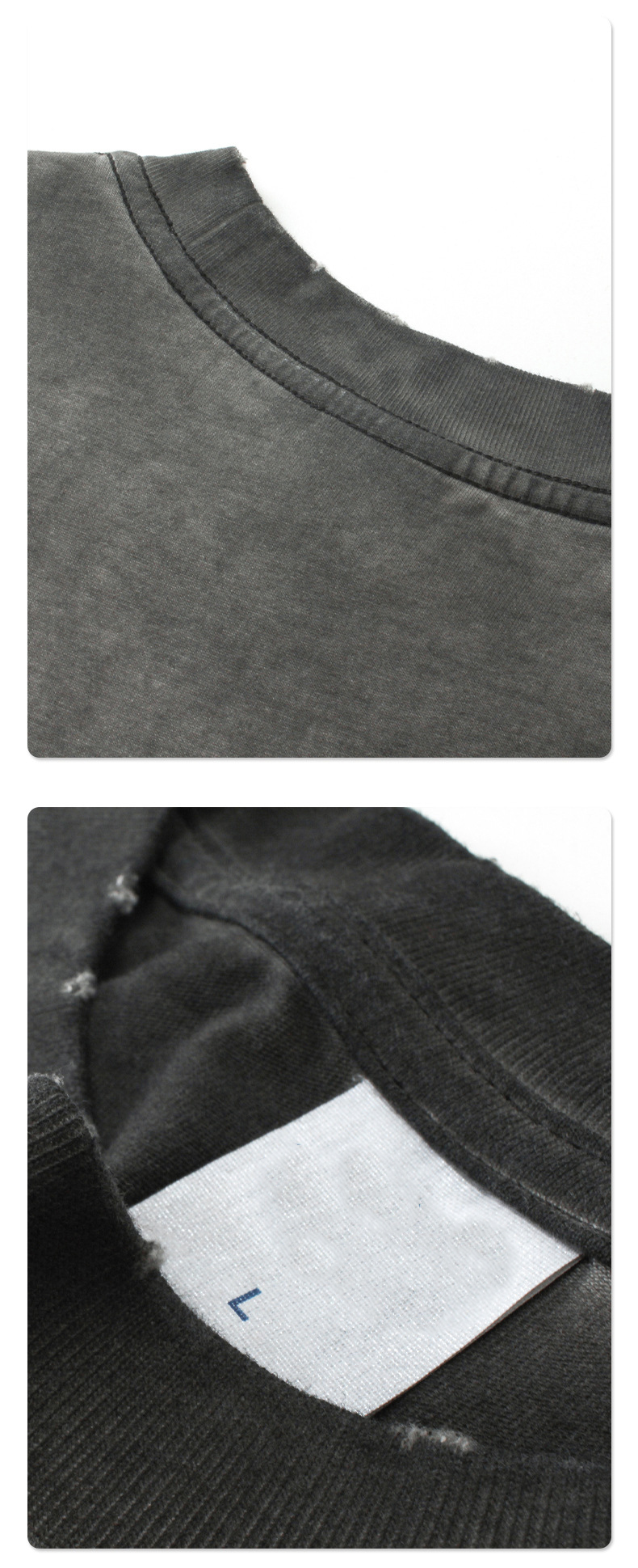 Acid Washed Heavyweight Trendy Street T-Shirt