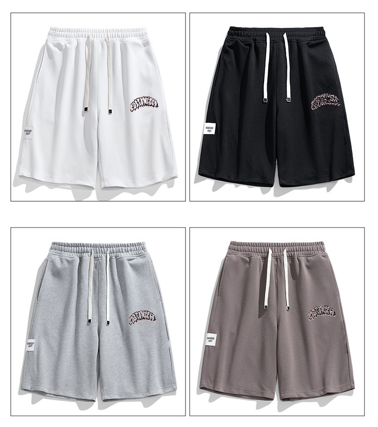 Custom Embroidered Logo Plus Size Mens Workout Sweat Shorts