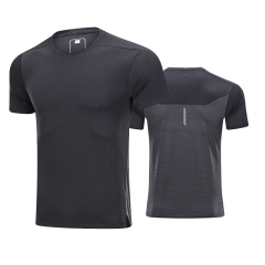 Men'S Summer Short Sleeve Fast Dry Breathable Casual Gym T Shirt Color Contrast Reflective Stripe Fitness T-Shirts