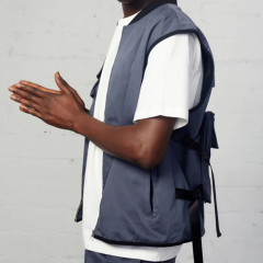 Custom Work Outwear Canvas Utility Vest Heavy Duty Men Quilted Lined Outdoor Sleeveless Big Pockets Casual Jacket