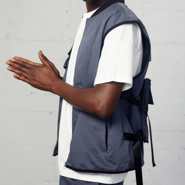 Custom Work Outwear Canvas Utility Vest Heavy Duty Men Quilted Lined Outdoor Sleeveless Big Pockets Casual Jacket