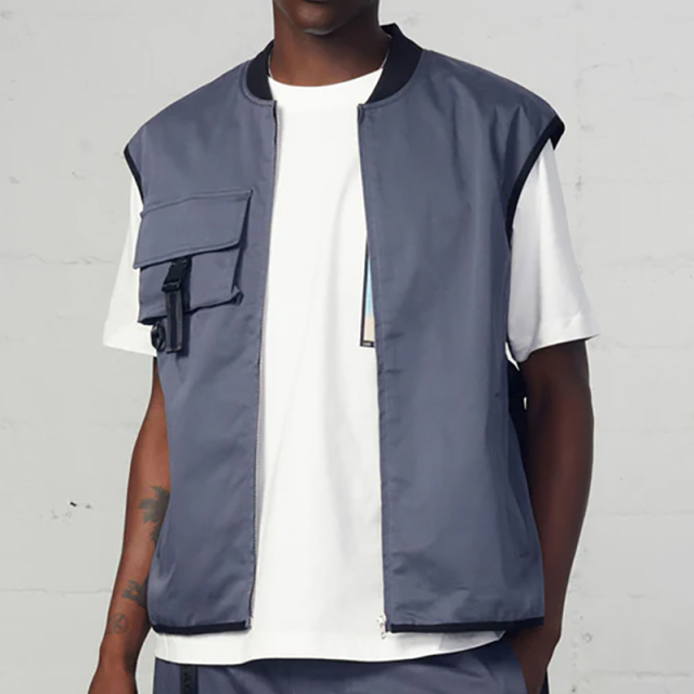 Custom Work Outwear Canvas Utility Vest Heavy Duty Men Quilted Lined Outdoor Sleeveless Big Pockets Casual Jacket