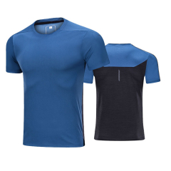 Men'S Summer Short Sleeve Fast Dry Breathable Casual Gym T Shirt Color Contrast Reflective Stripe Fitness T-Shirts