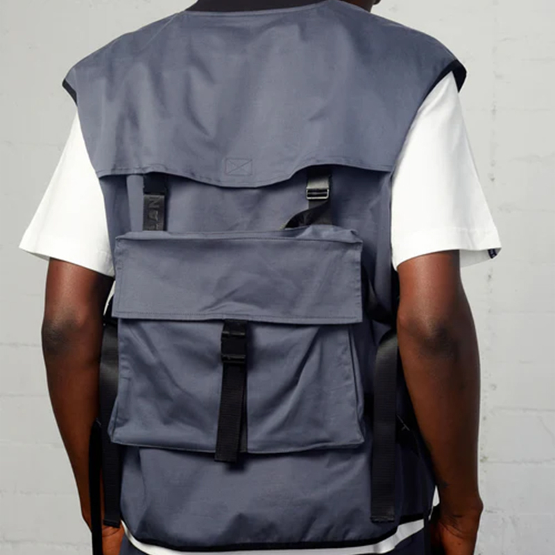 Custom Work Outwear Canvas Utility Vest Heavy Duty Men Quilted Lined Outdoor Sleeveless Big Pockets Casual Jacket