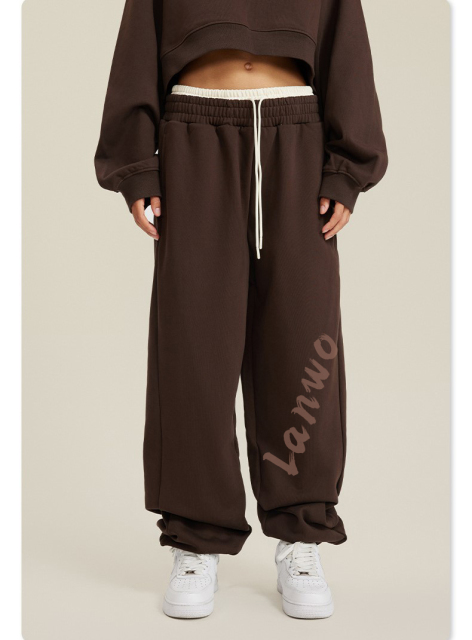 High Quality Custom Sports Femme Pantalon Workout Heavyweight 440g Fitness Jogging Sweatpants