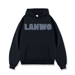 Custom High Quality Winter Streetwear Sweatshirts With Embroidered Rhinestones Hoodie Printing Sweatshirts Men'S Spider Hoodie