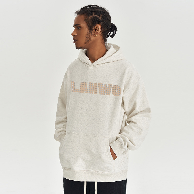 Custom High Quality Winter Streetwear Sweatshirts With Embroidered Rhinestones Hoodie Printing Sweatshirts Men'S Spider Hoodie