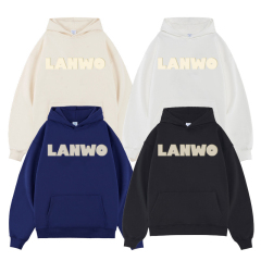 With Rhinestone Plain Raw Hem No Strings Hoodies Men Sweatshirt Pullover Hip Hop Tops Custom Puff Printing Unisex Cropped Hoodie