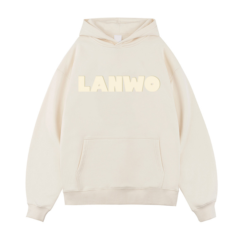 With Rhinestone Plain Raw Hem No Strings Hoodies Men Sweatshirt Pullover Hip Hop Tops Custom Puff Printing Unisex Cropped Hoodie