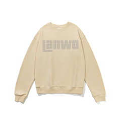 Unisex Streetwear Oversized T-shirt Screen Print Men 100% Cotton Rhinestone Graphic T Shirts