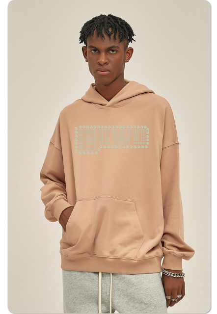 Custom Hoodie Pullover Sweatshirt Fashion Logo Custom Rhinestone Hoodies