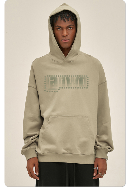 Custom Hoodie Pullover Sweatshirt Fashion Logo Custom Rhinestone Hoodies