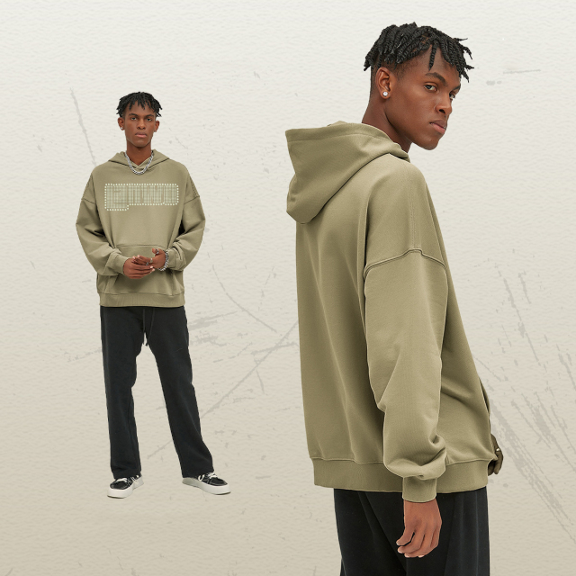 Custom Hoodie Pullover Sweatshirt Fashion Logo Custom Rhinestone Hoodies