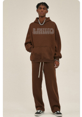 Custom Hoodie Pullover Sweatshirt Fashion Logo Custom Rhinestone Hoodies