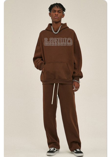 Custom Hoodie Pullover Sweatshirt Fashion Logo Custom Rhinestone Hoodies